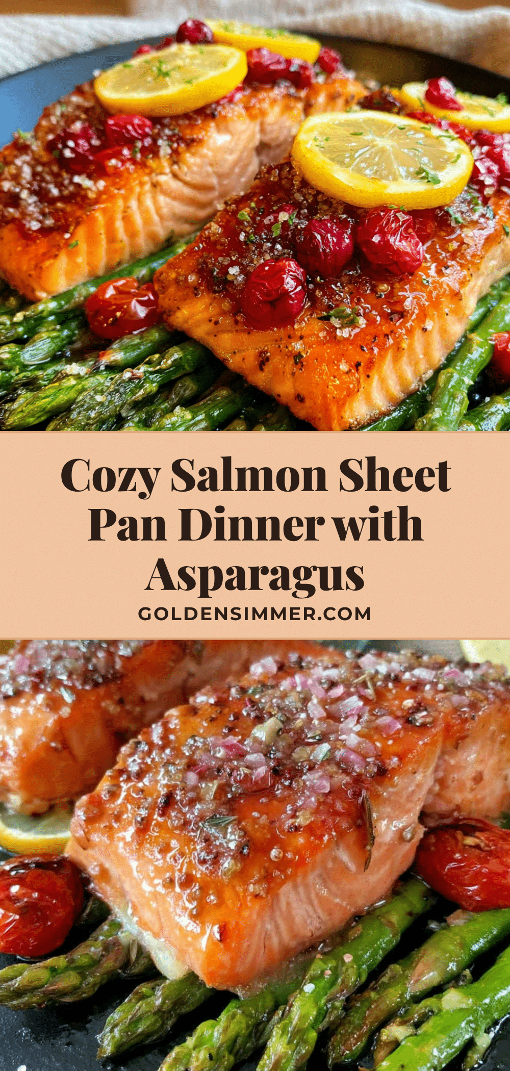 cozy salmon sheet pan dinner recipe
