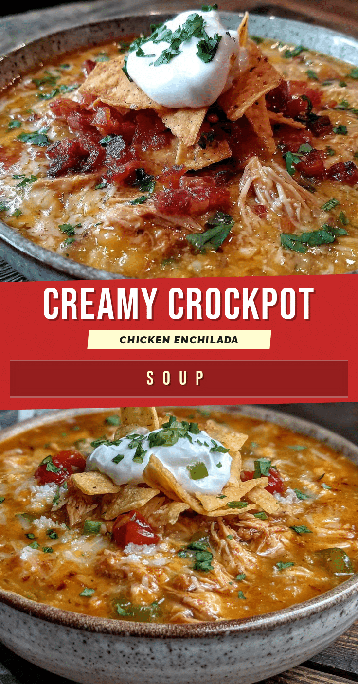 creamy crockpot chicken enchilada soup recipe