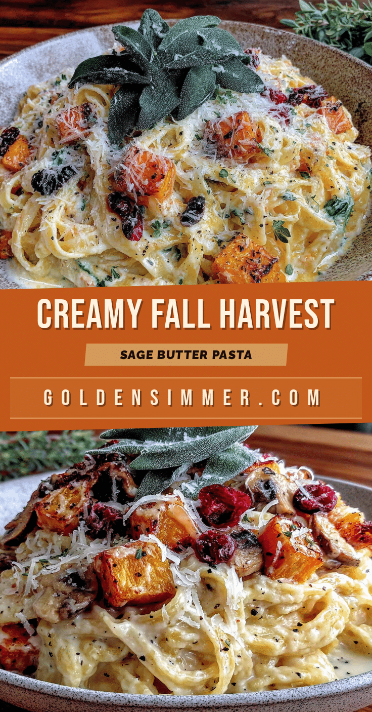 creamy fall harvest pasta with sage butter recipe