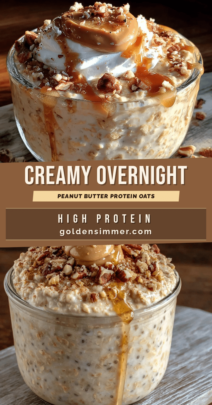 creamy overnight peanut butter protein oats recipe