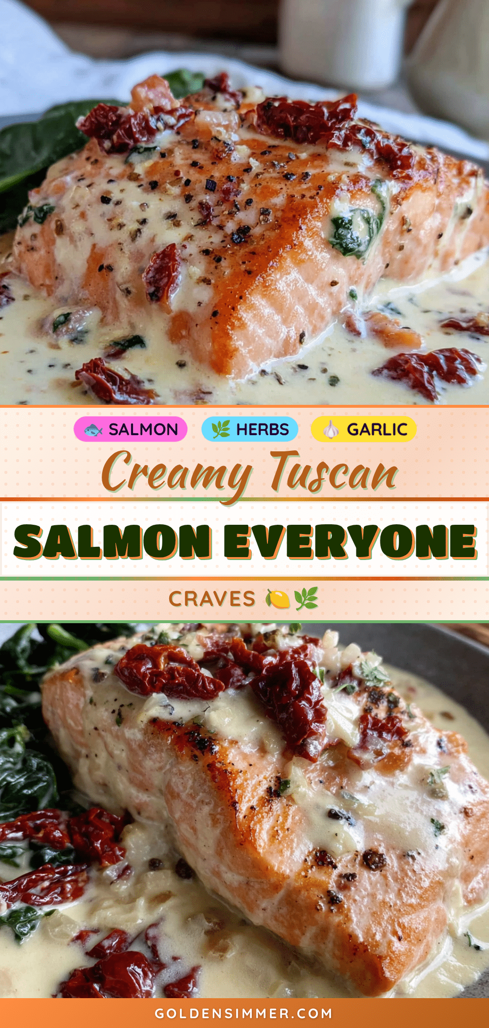 creamy tuscan salmon with sun-dried tomatoes recipe