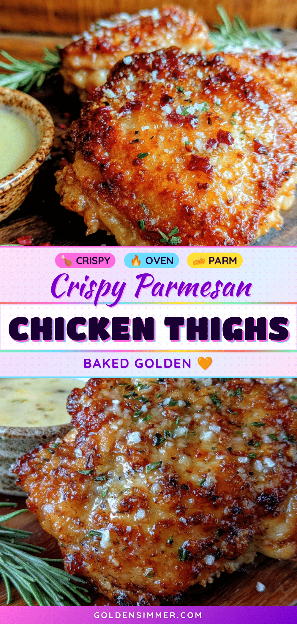 crispy baked parmesan chicken thighs recipe