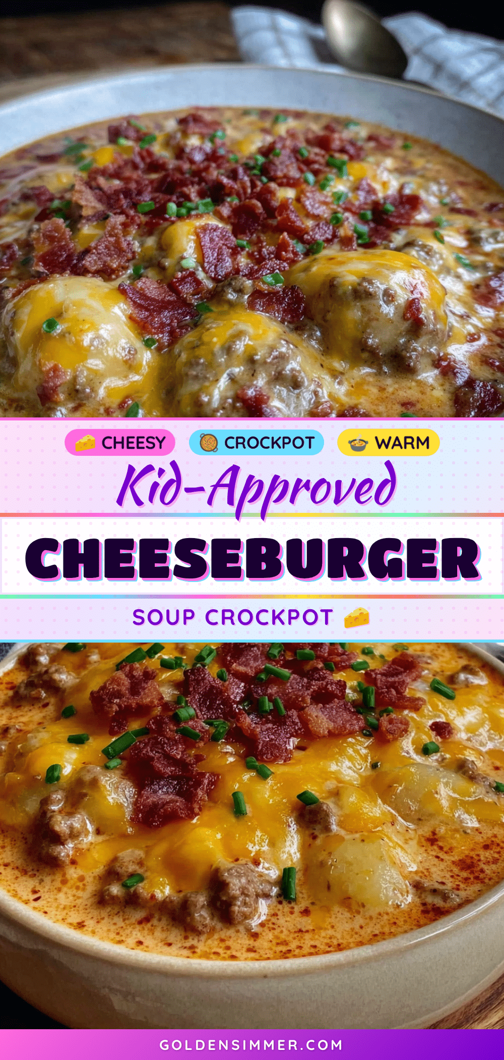crockpot cheeseburger soup recipe
