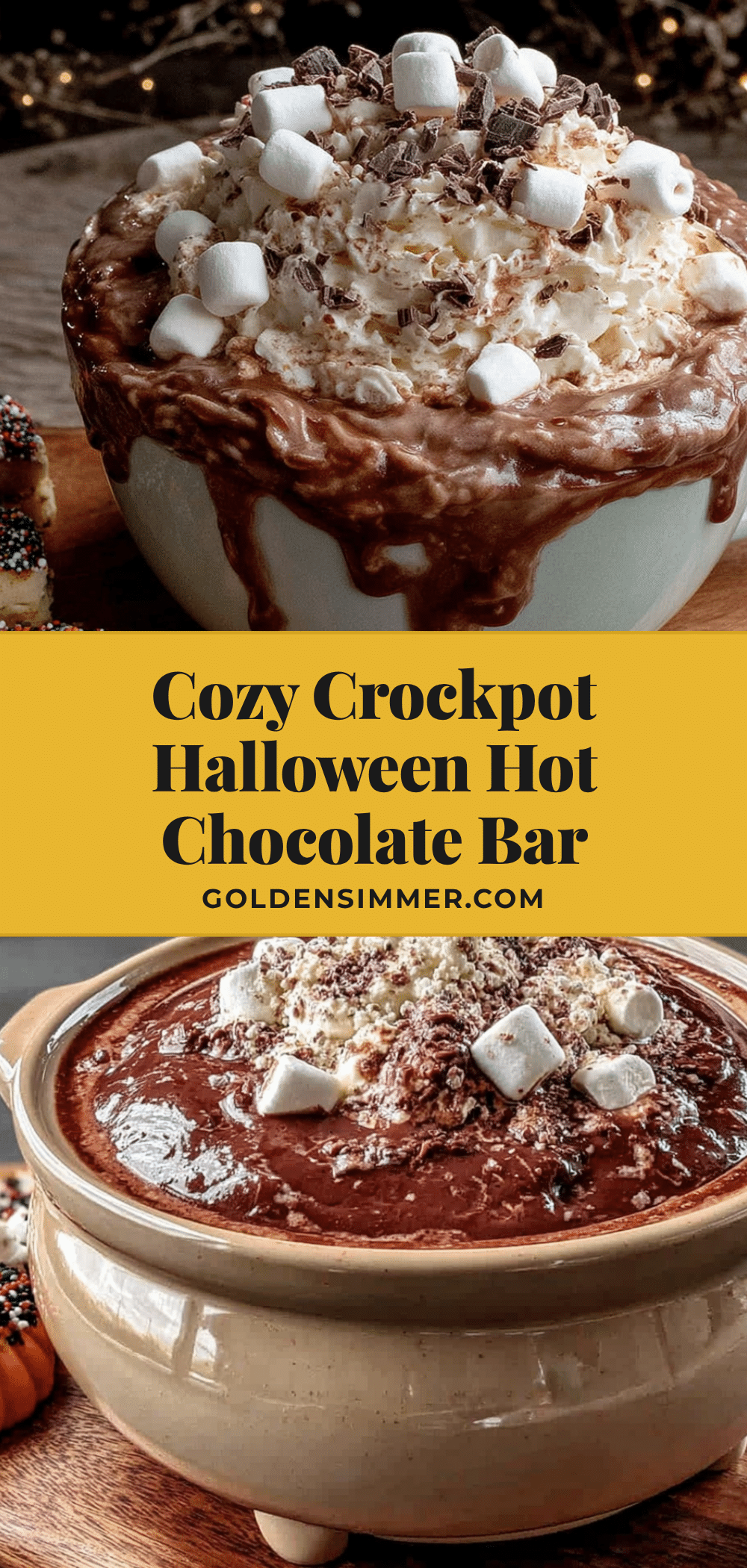 crockpot halloween hot chocolate bar recipe