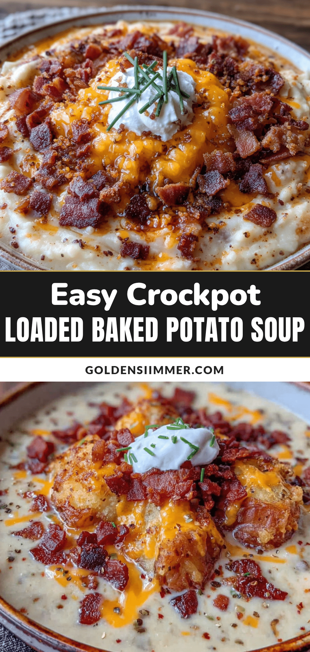 crockpot loaded baked potato soup recipe