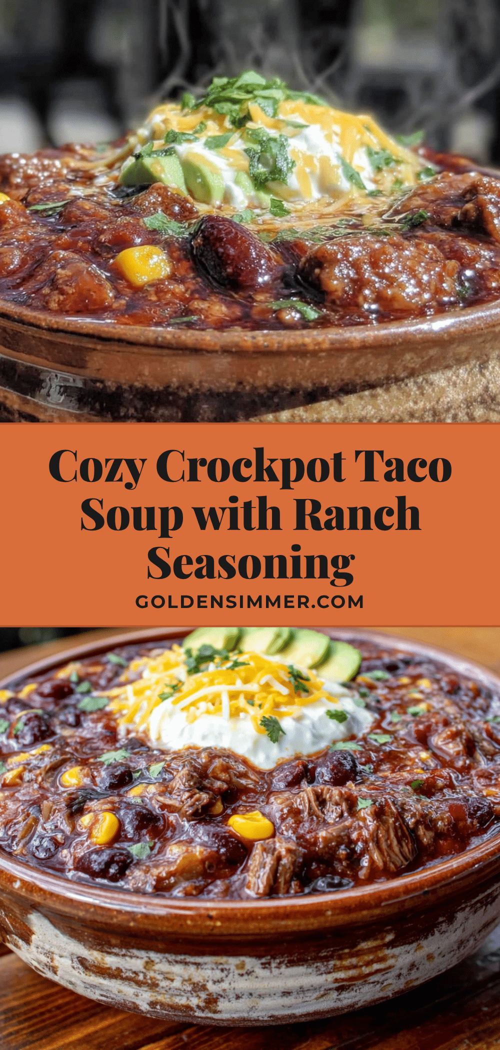 Crockpot Taco Soup with Ranch Seasoning recipe