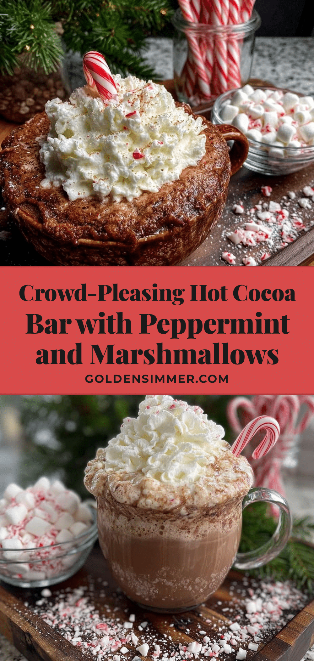 easy hot cocoa bar with peppermint marshmallows recipe