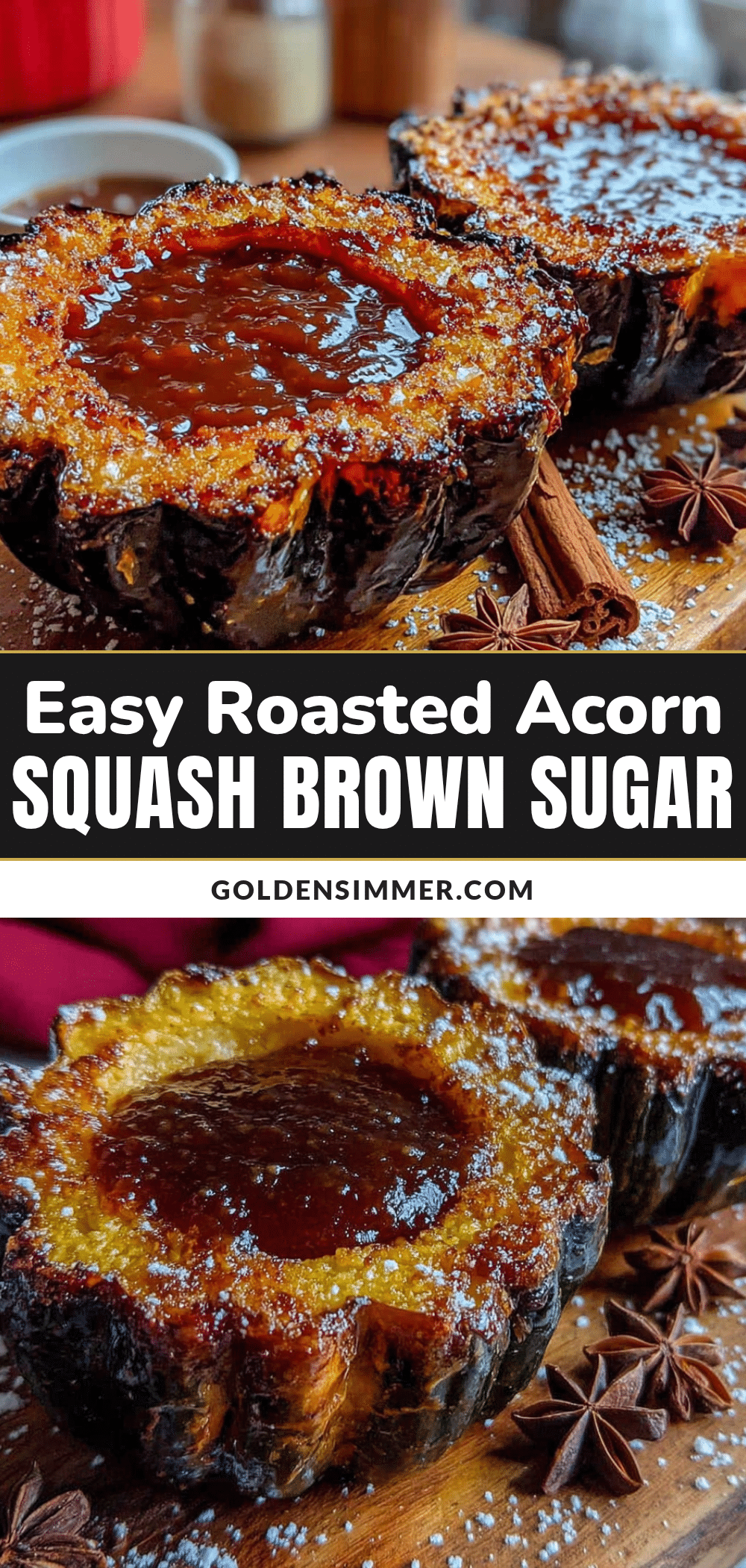 easy roasted acorn squash with brown sugar butter recipe