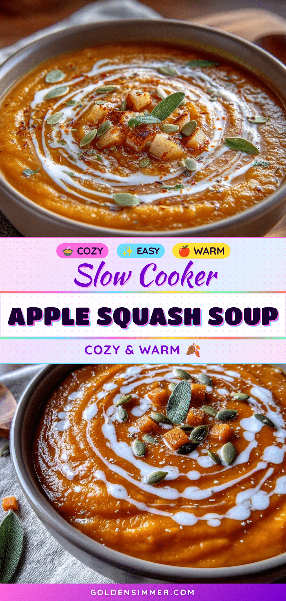 easy slow cooker butternut squash apple soup recipe
