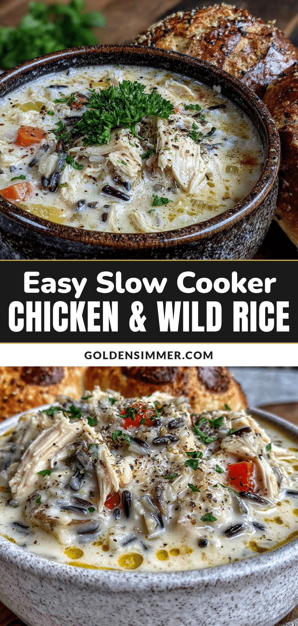easy slow cooker chicken and wild rice soup recipe
