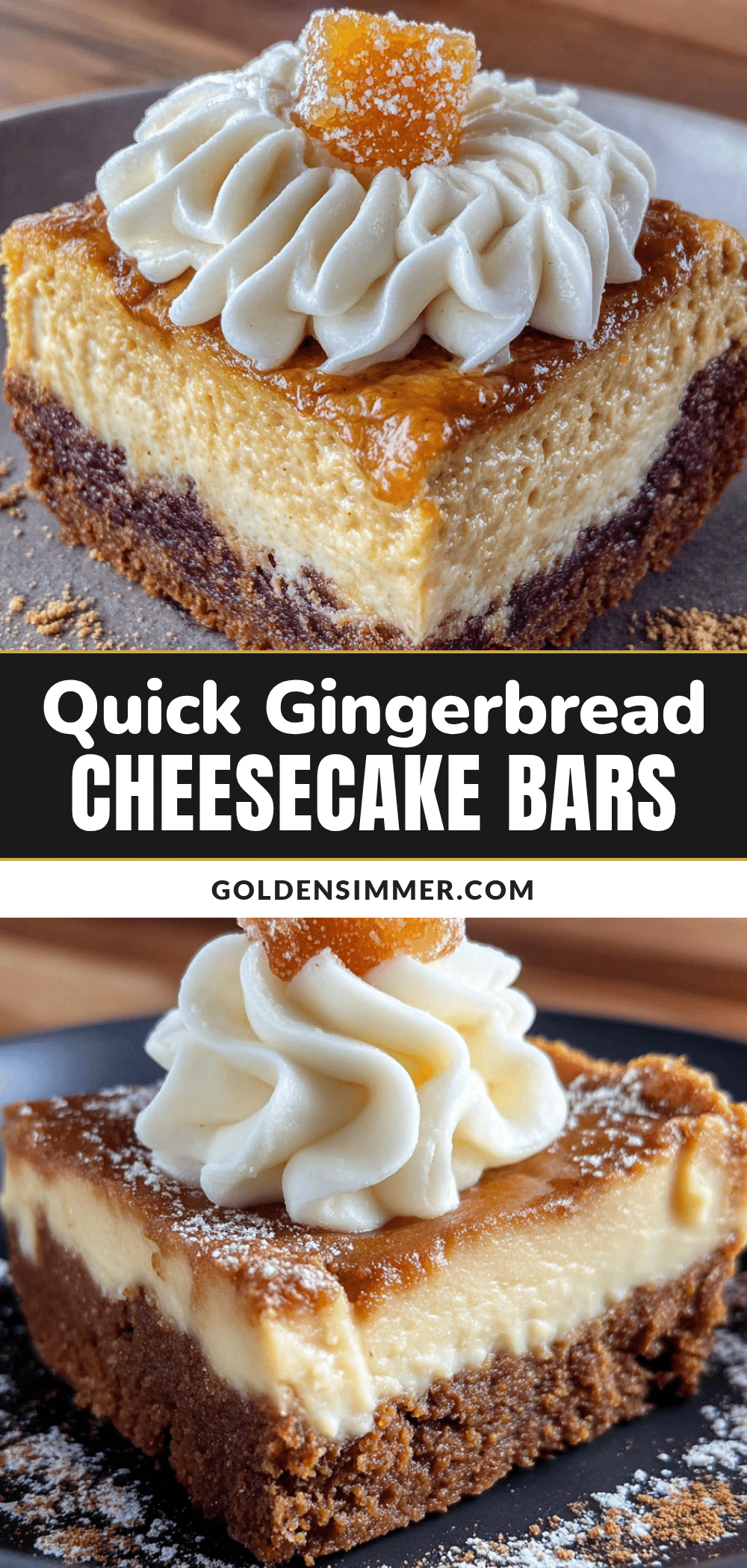 gingerbread cheesecake bars recipe