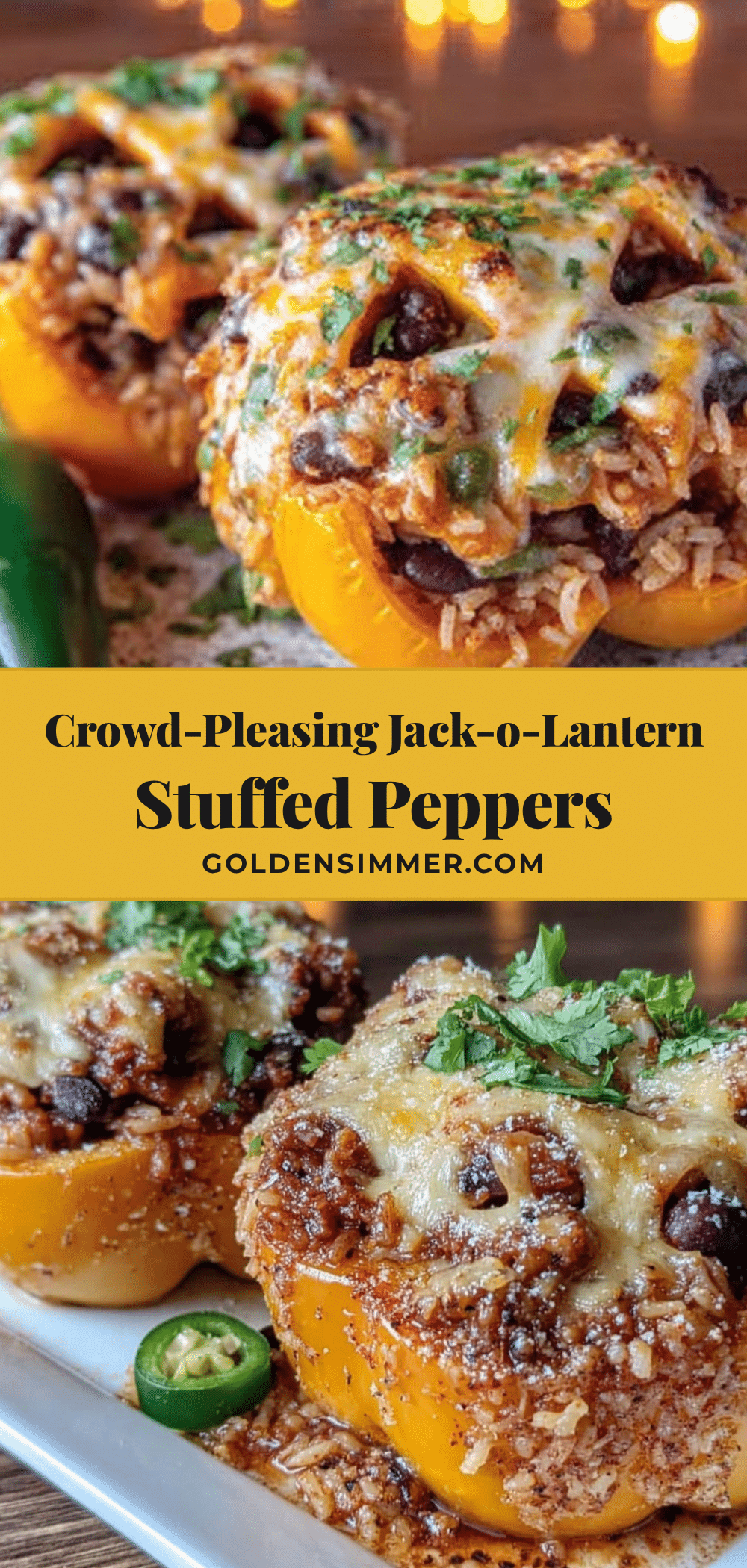 jack-o-lantern stuffed peppers recipe