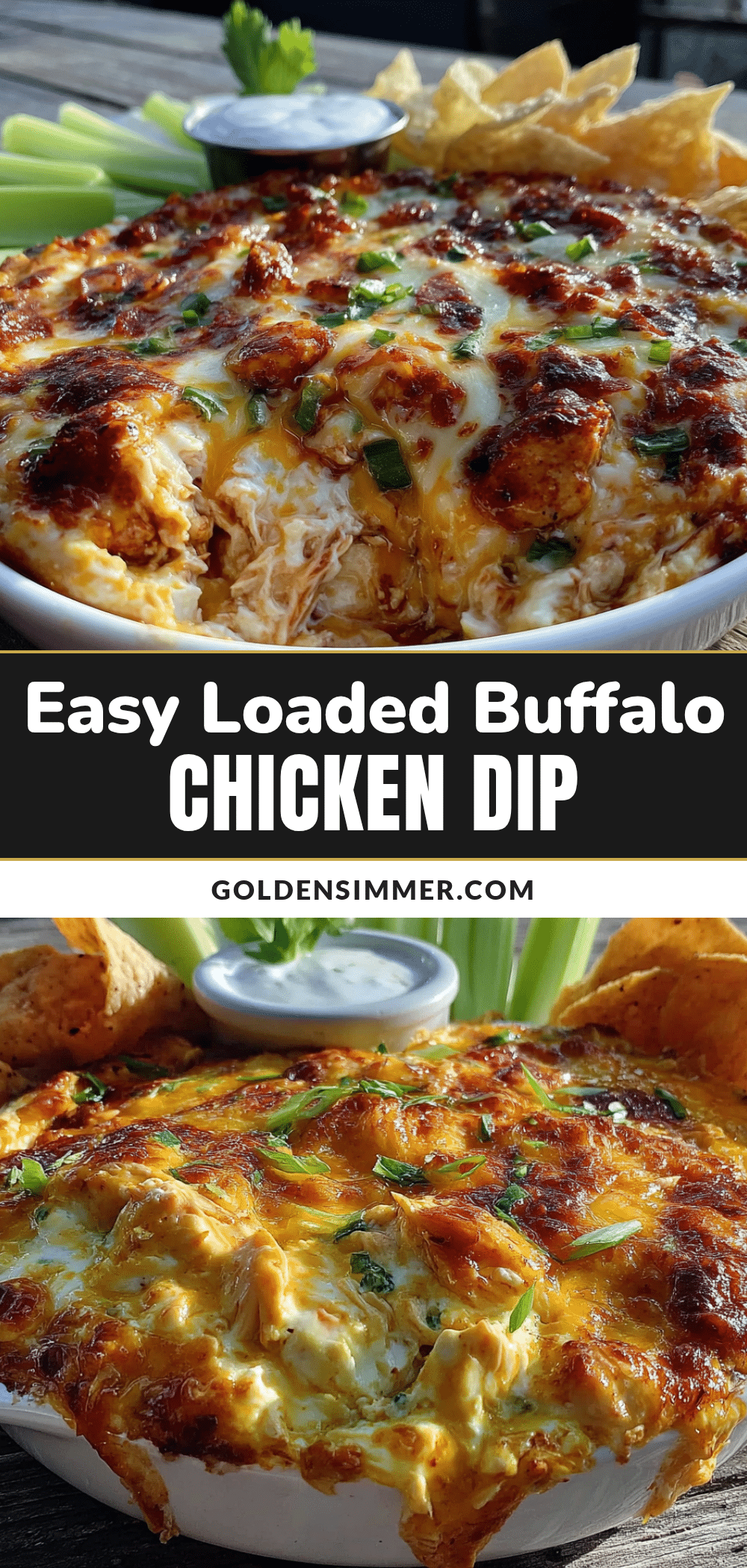 loaded buffalo chicken dip recipe