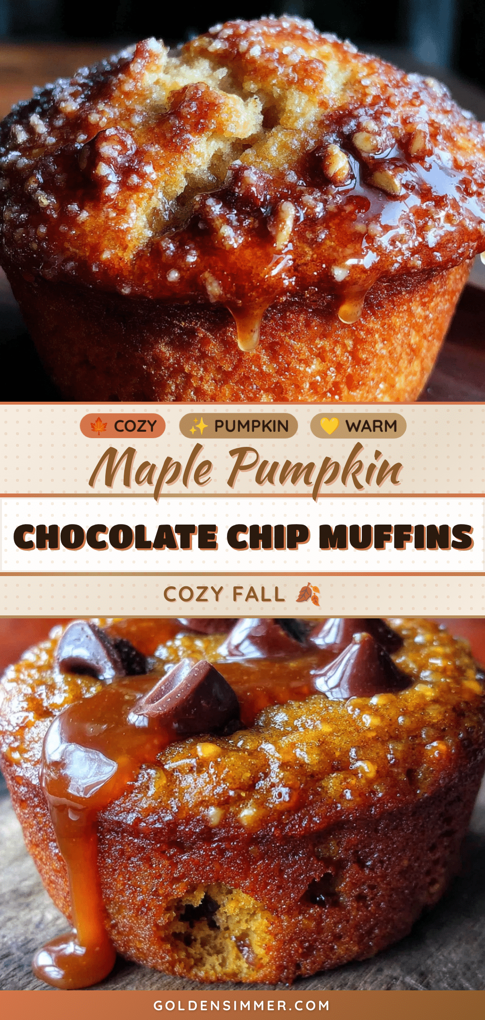 maple pumpkin chocolate chip muffins recipe