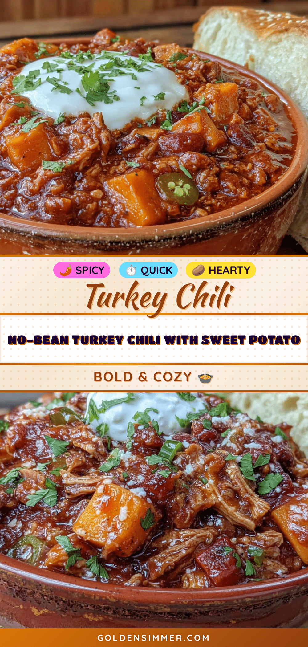 no-bean turkey chili with sweet potato recipe
