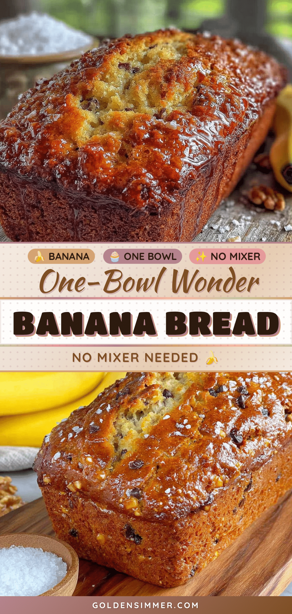 one-bowl banana bread recipe