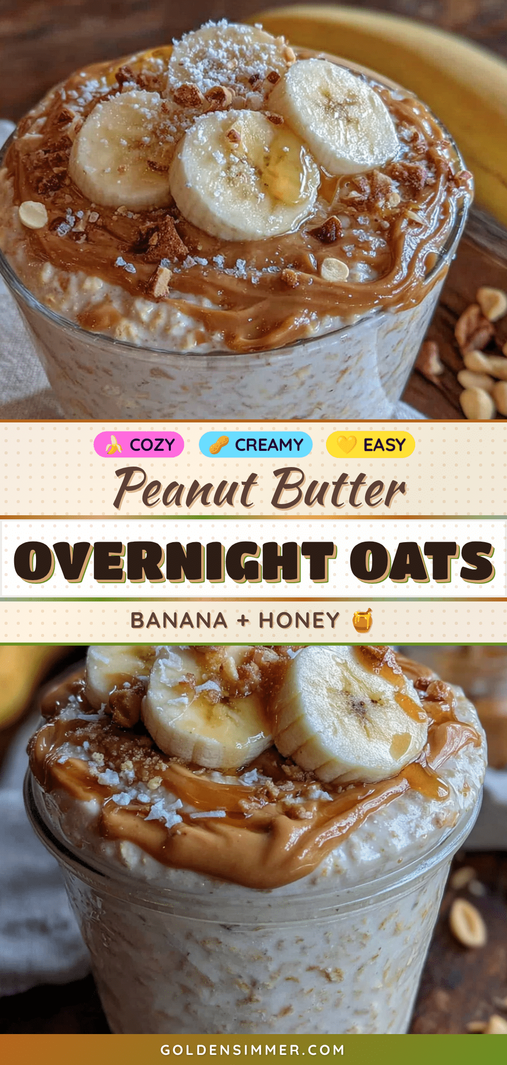 peanut butter banana overnight oats recipe