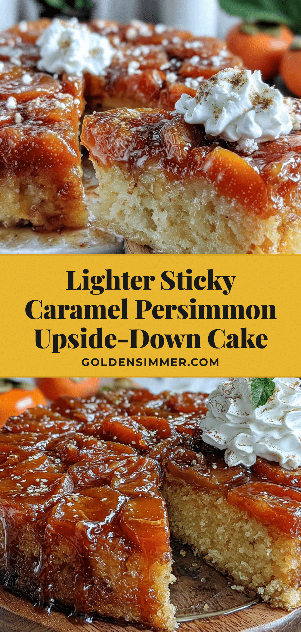persimmon upside-down cake recipe