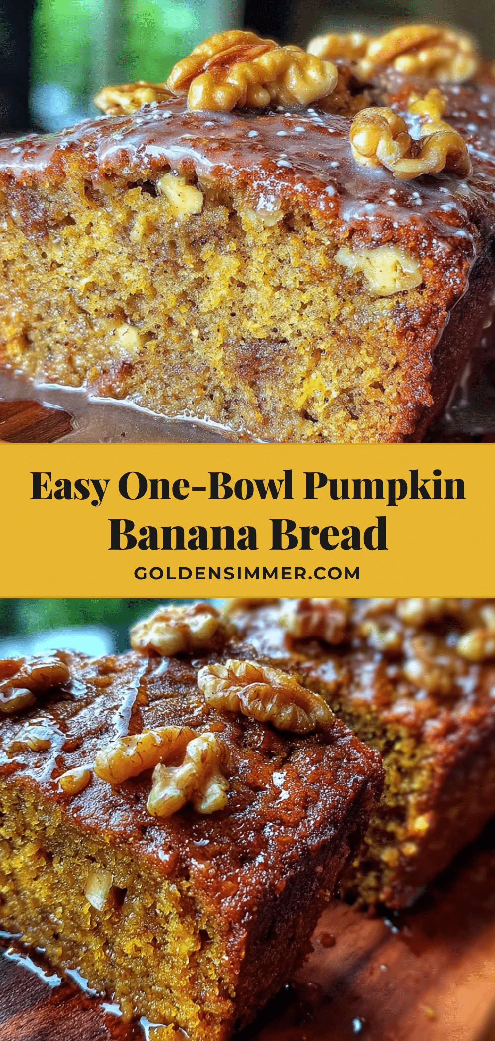 pumpkin banana bread with walnuts recipe