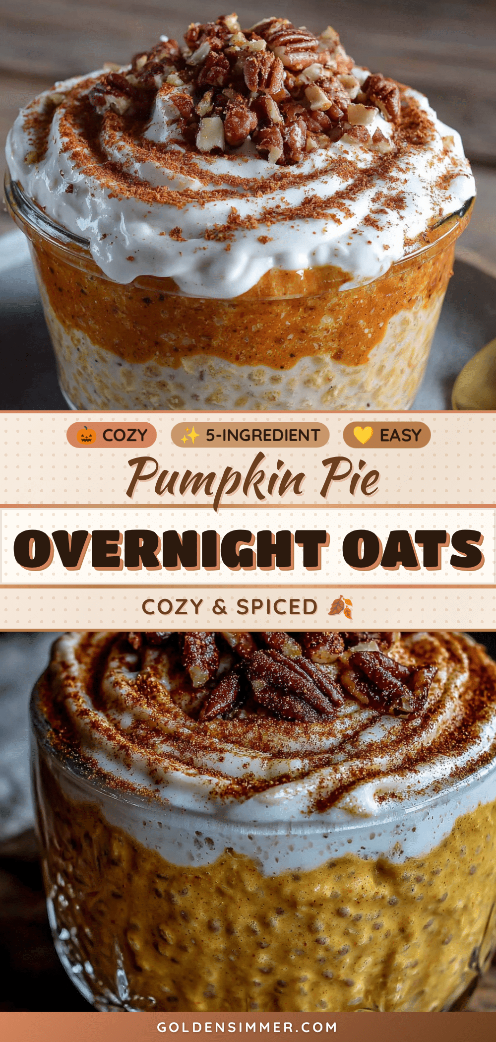 pumpkin pie spice overnight oats recipe