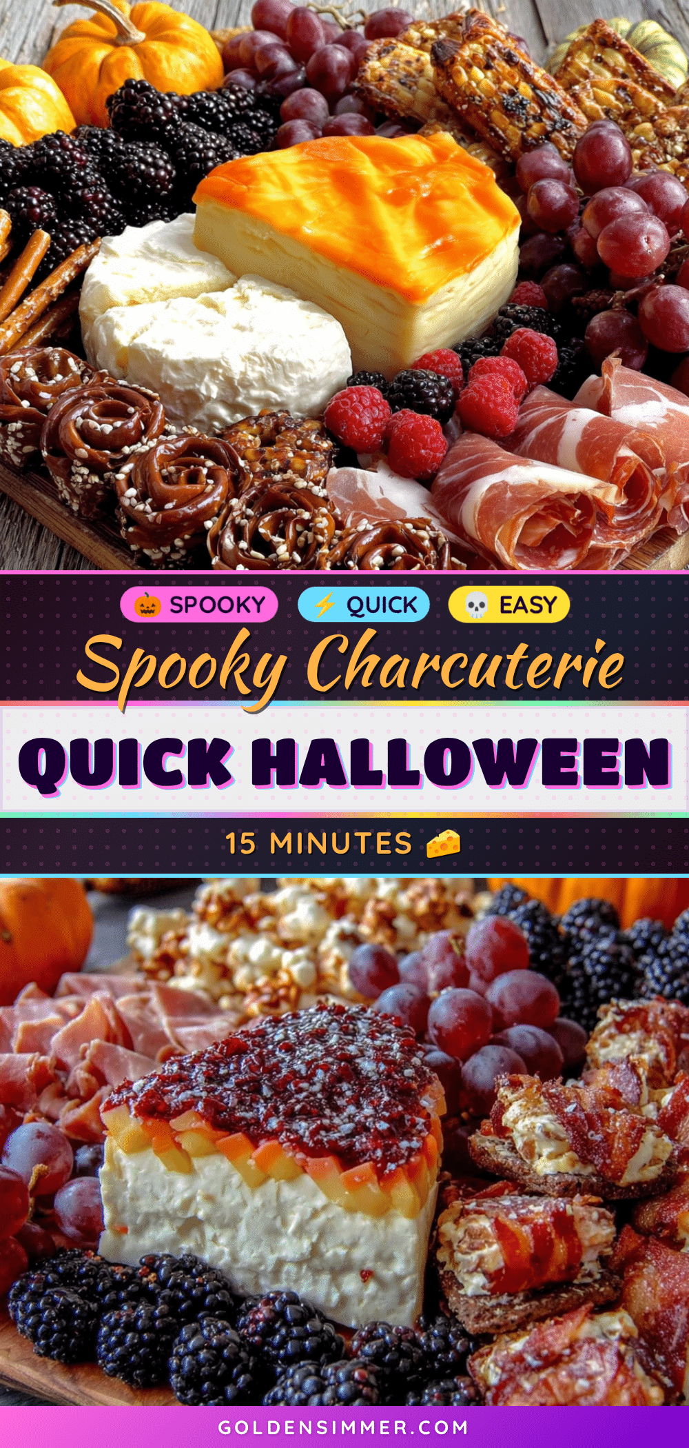 Quick Spooky Halloween Charcuterie Board in 15 Minutes recipe