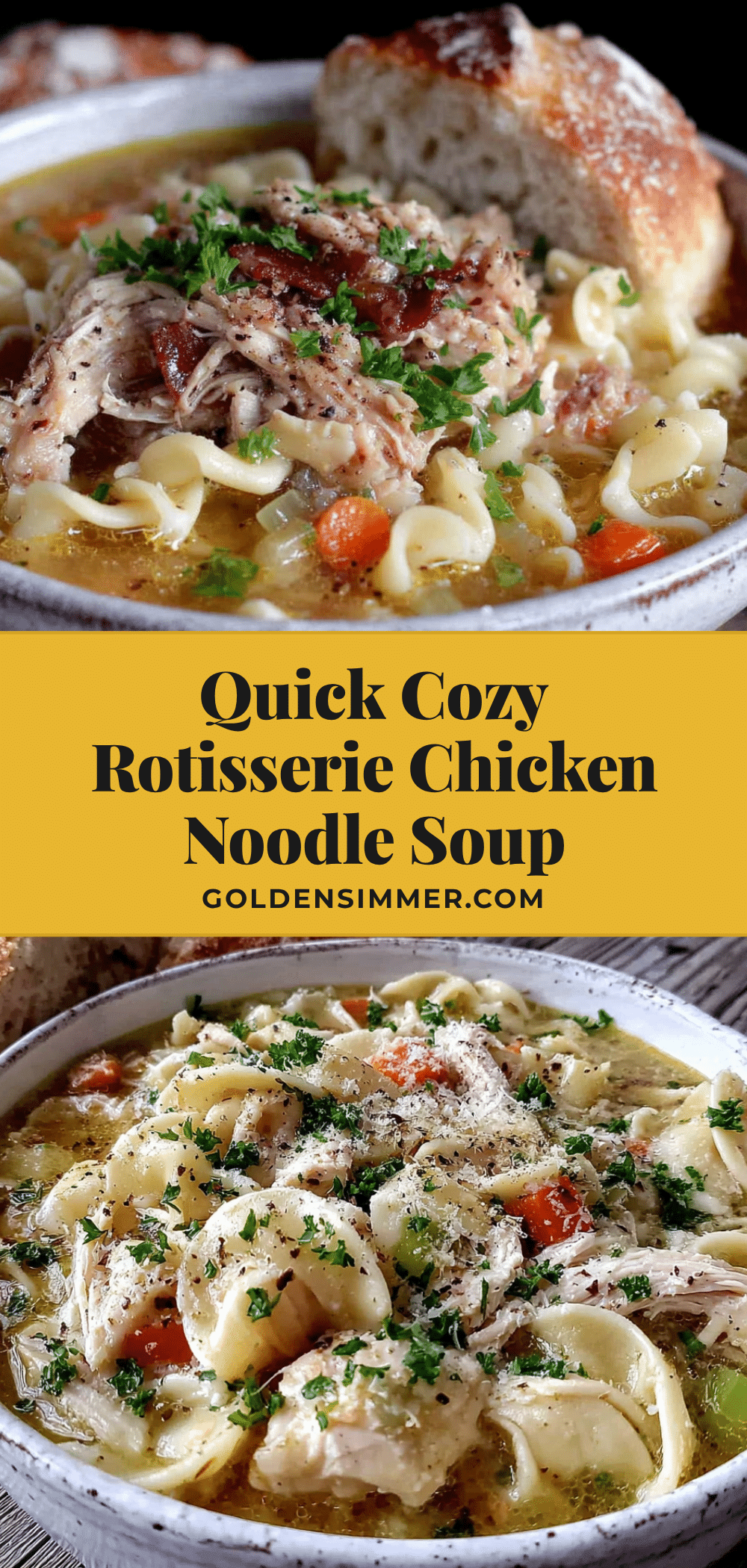 rotisserie chicken noodle soup recipe