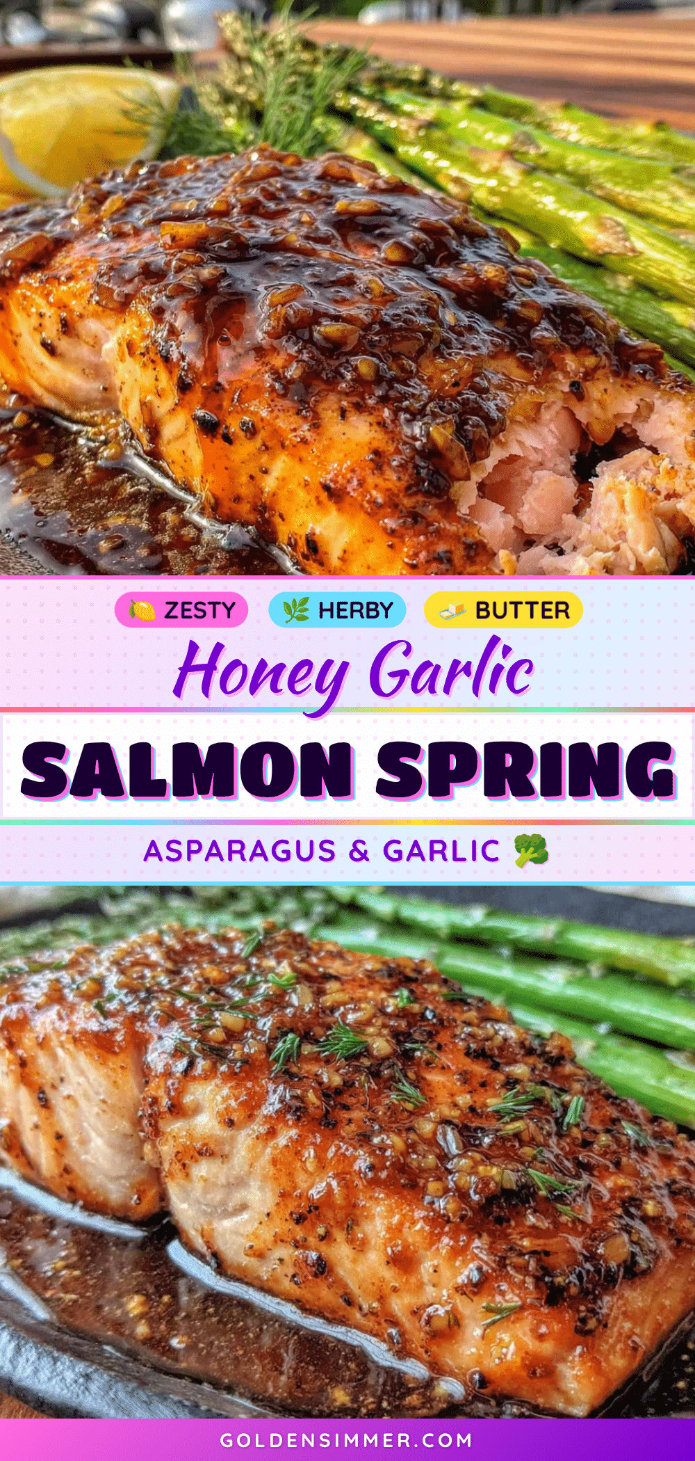 spring honey garlic salmon recipe