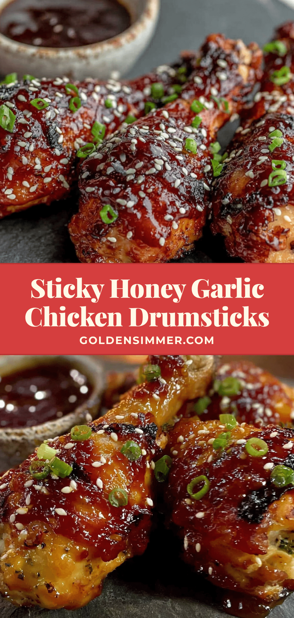 sticky honey garlic chicken drumsticks recipe