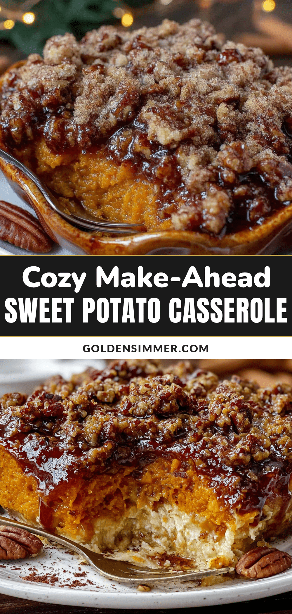 sweet potato casserole with pecan streusel recipe