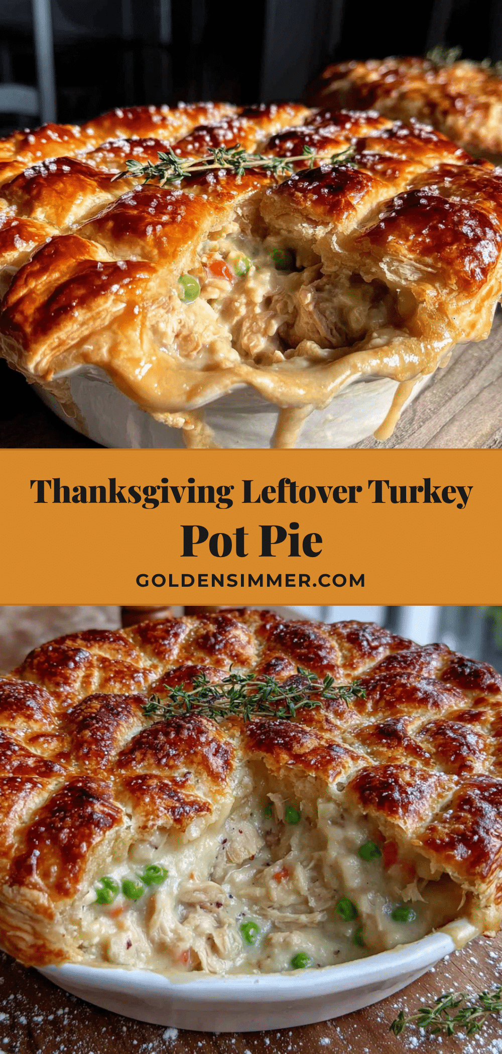 Thanksgiving Leftover Turkey Pot Pie recipe