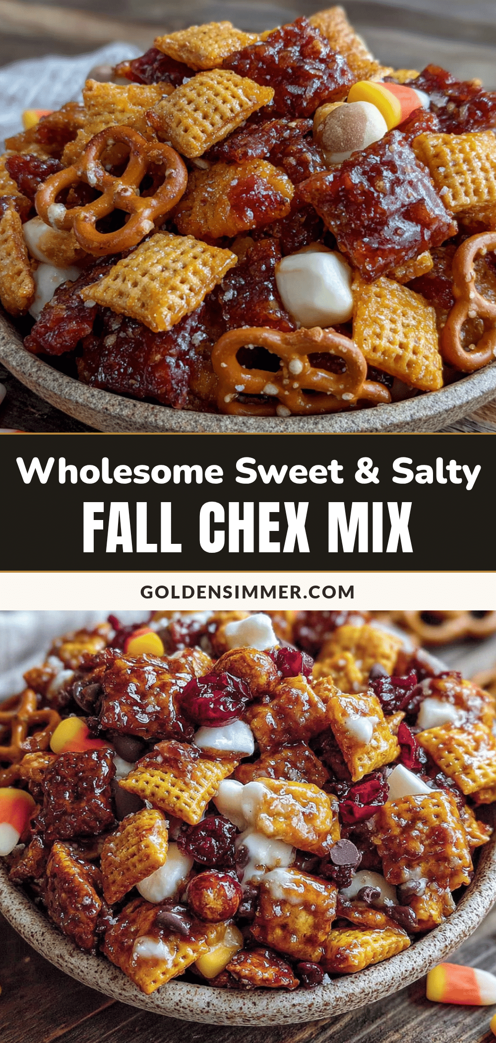 Wholesome Sweet & Salty Fall Chex Mix recipe