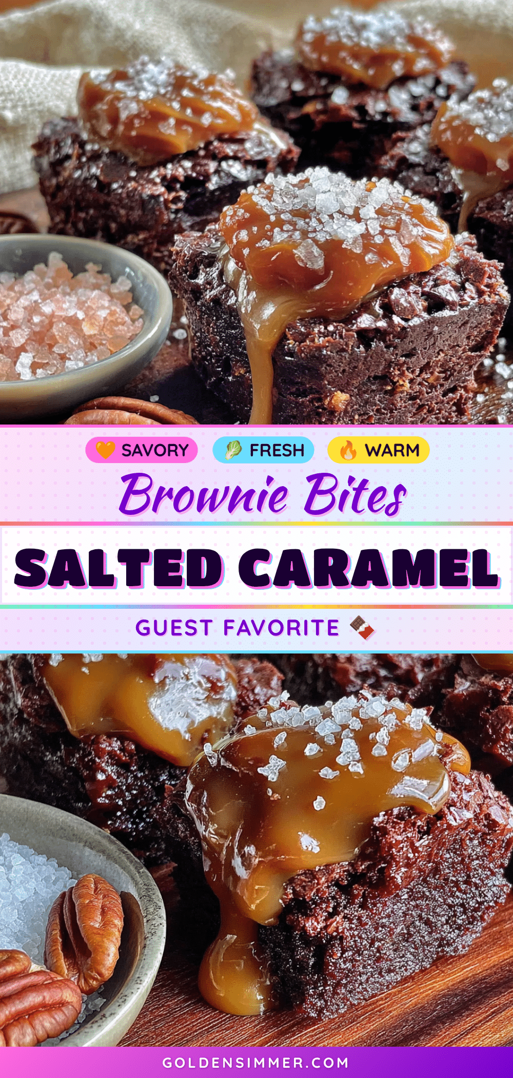 brownie bites with salted caramel recipe