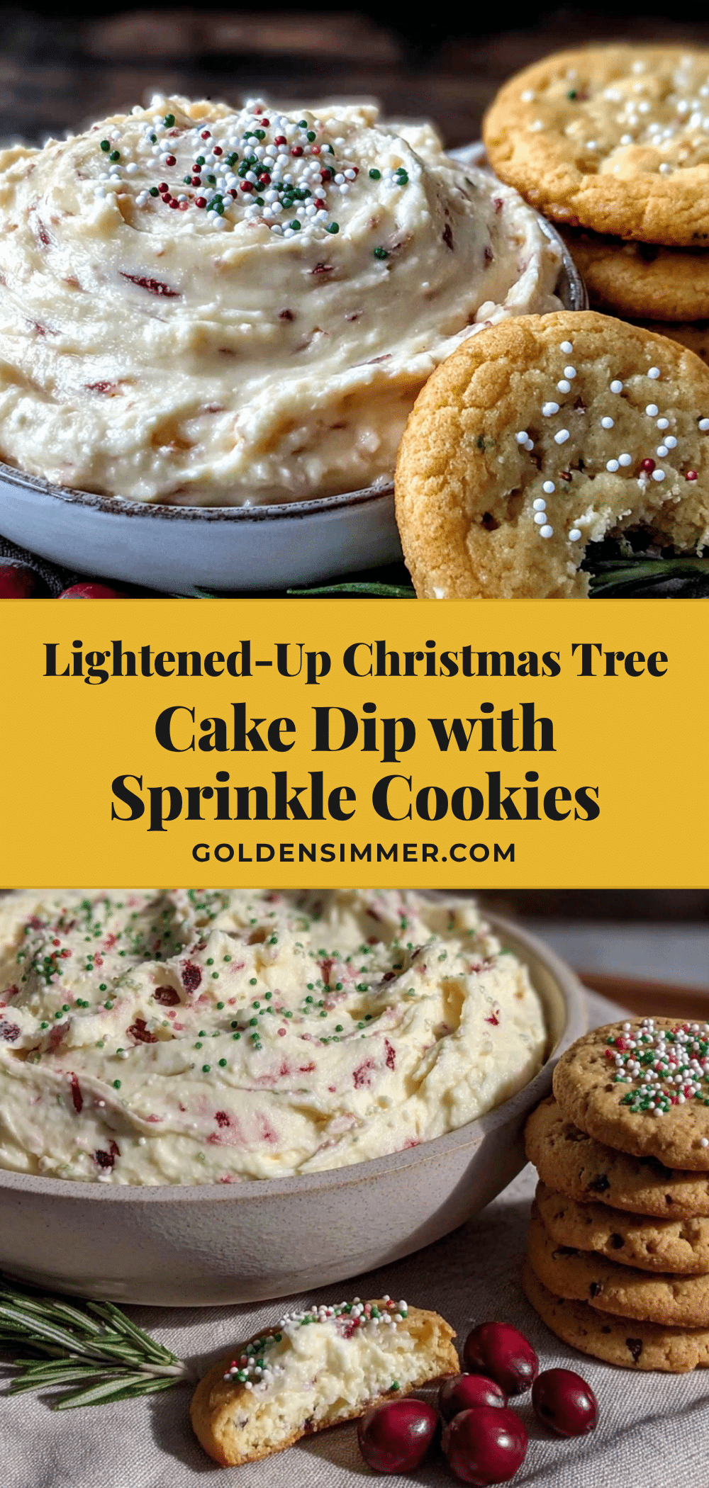 Christmas tree cake dip recipe