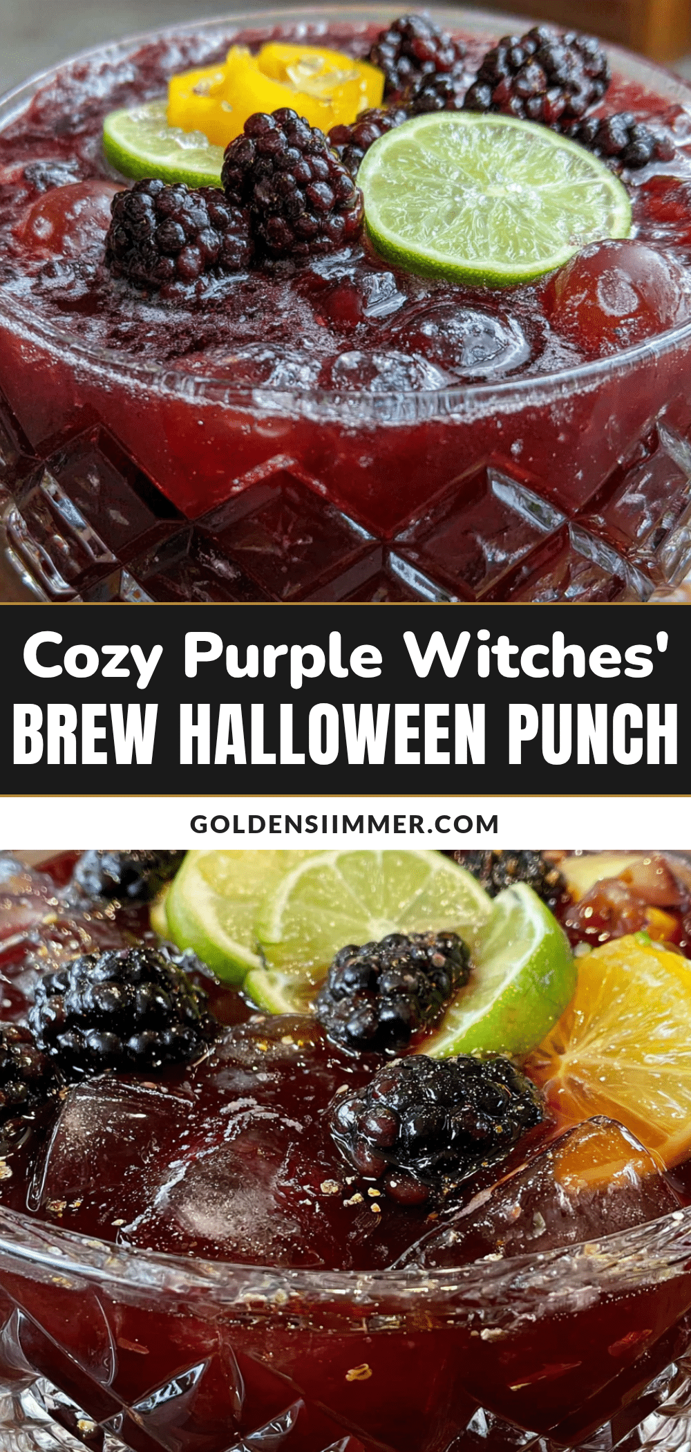 cozy purple witches brew halloween party punch recipe
