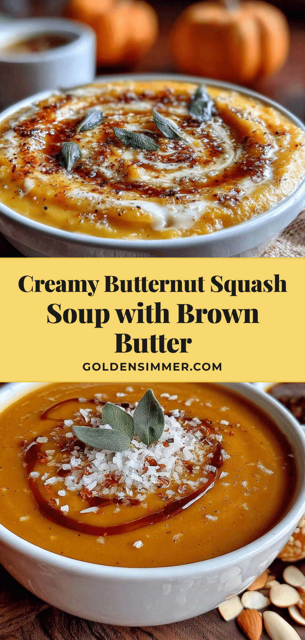 creamy butternut squash soup with brown butter recipe