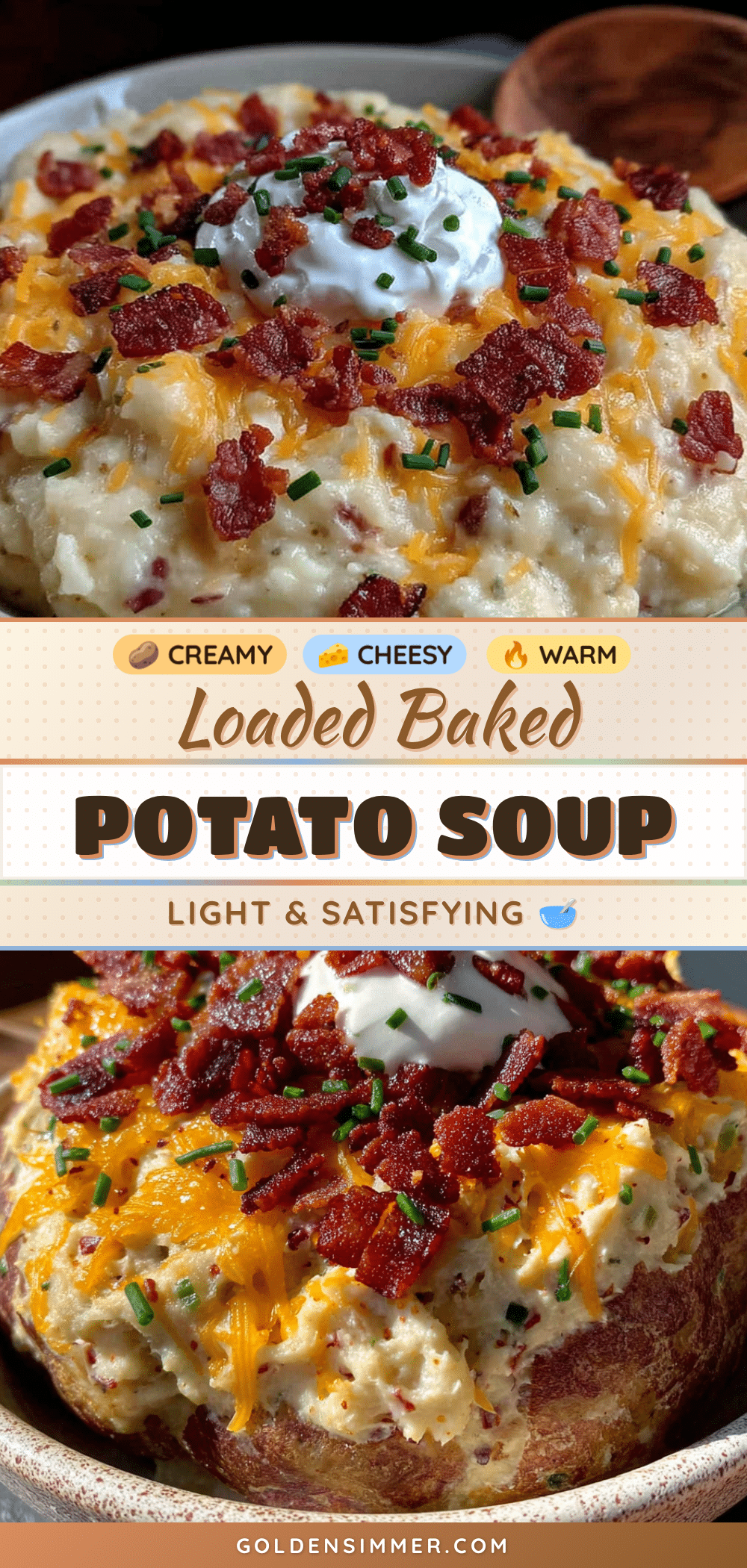 creamy crockpot loaded baked potato soup recipe
