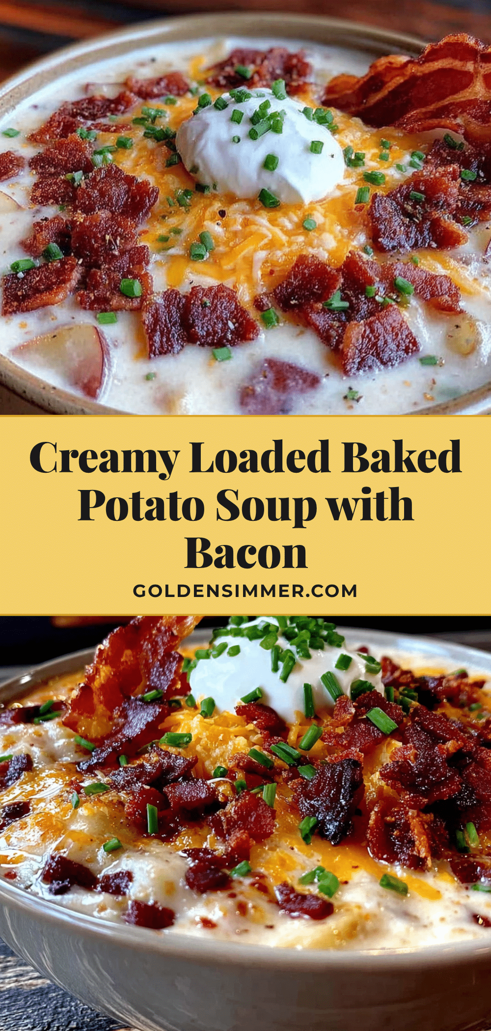 creamy loaded baked potato soup with bacon recipe