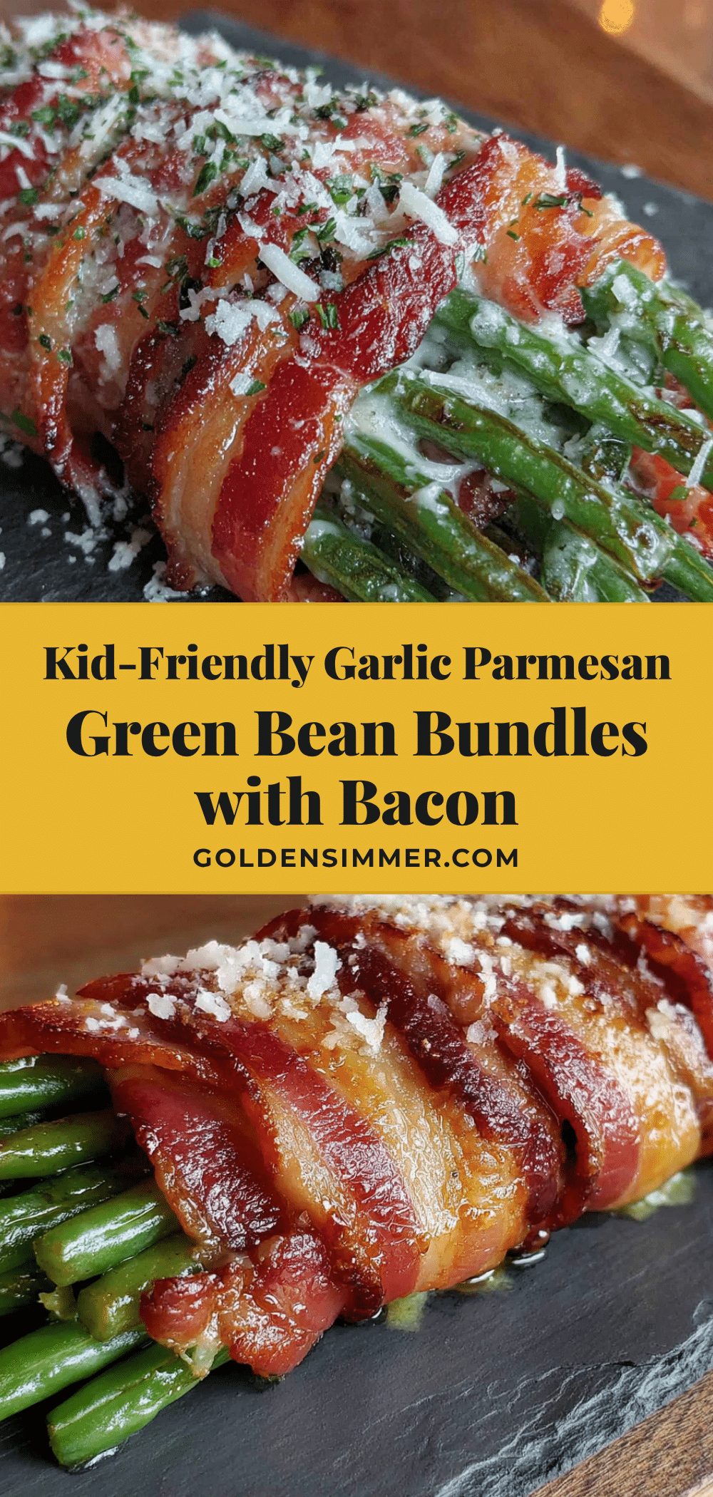 garlic parmesan green bean bundles recipe