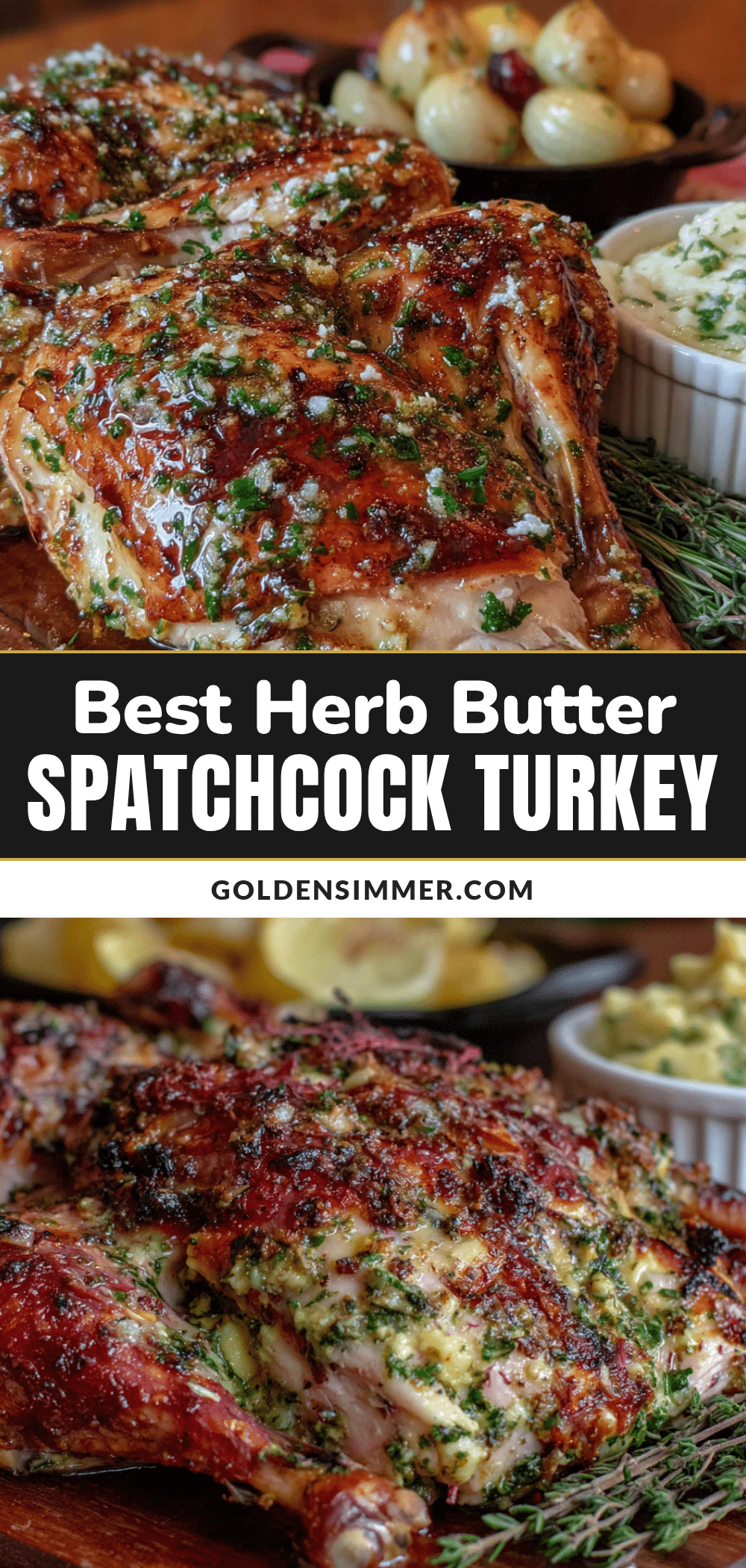 herb butter spatchcock turkey recipe