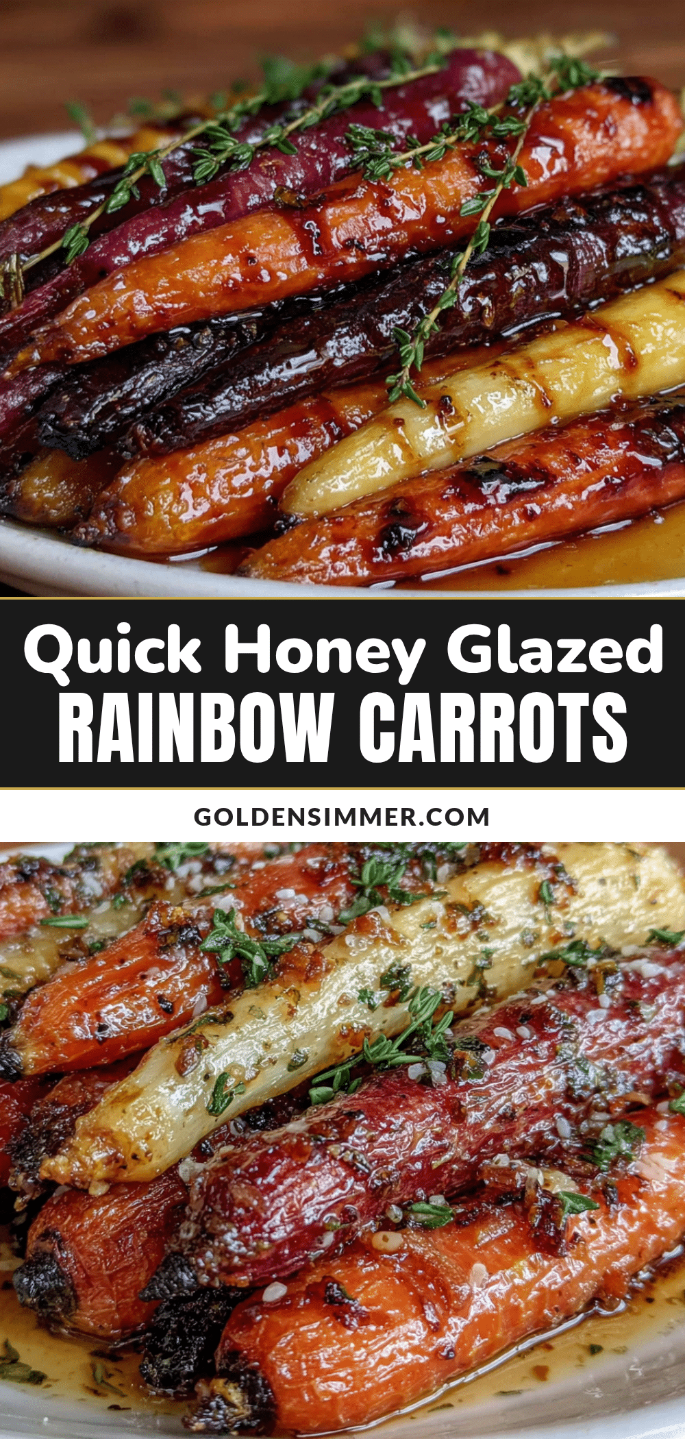 honey glazed rainbow carrots recipe