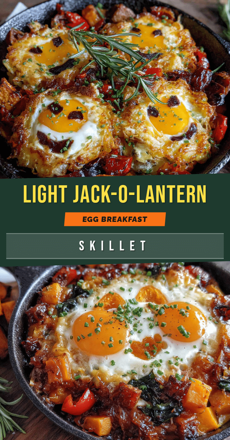 jack-o-lantern egg breakfast skillet recipe