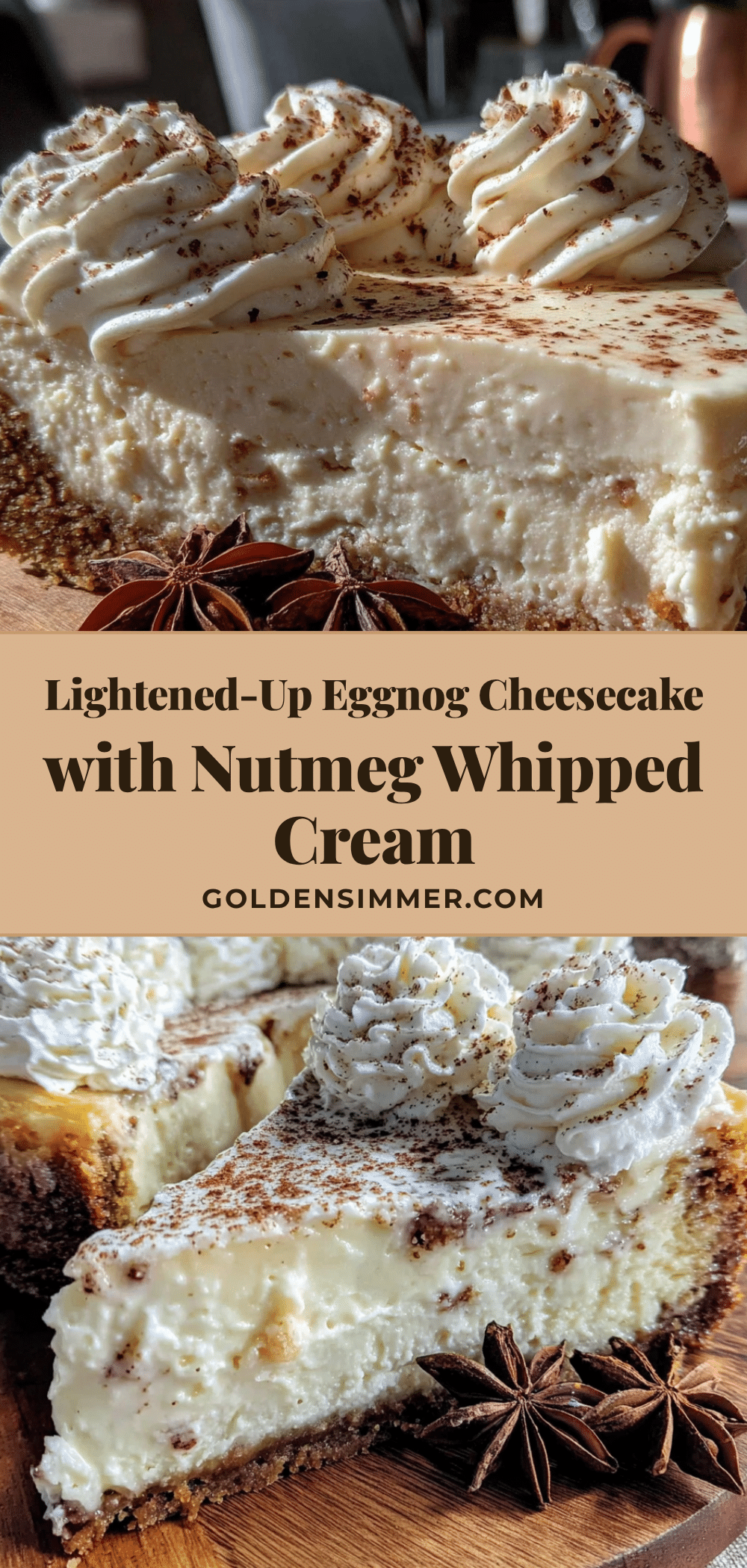 lightened-up eggnog cheesecake recipe