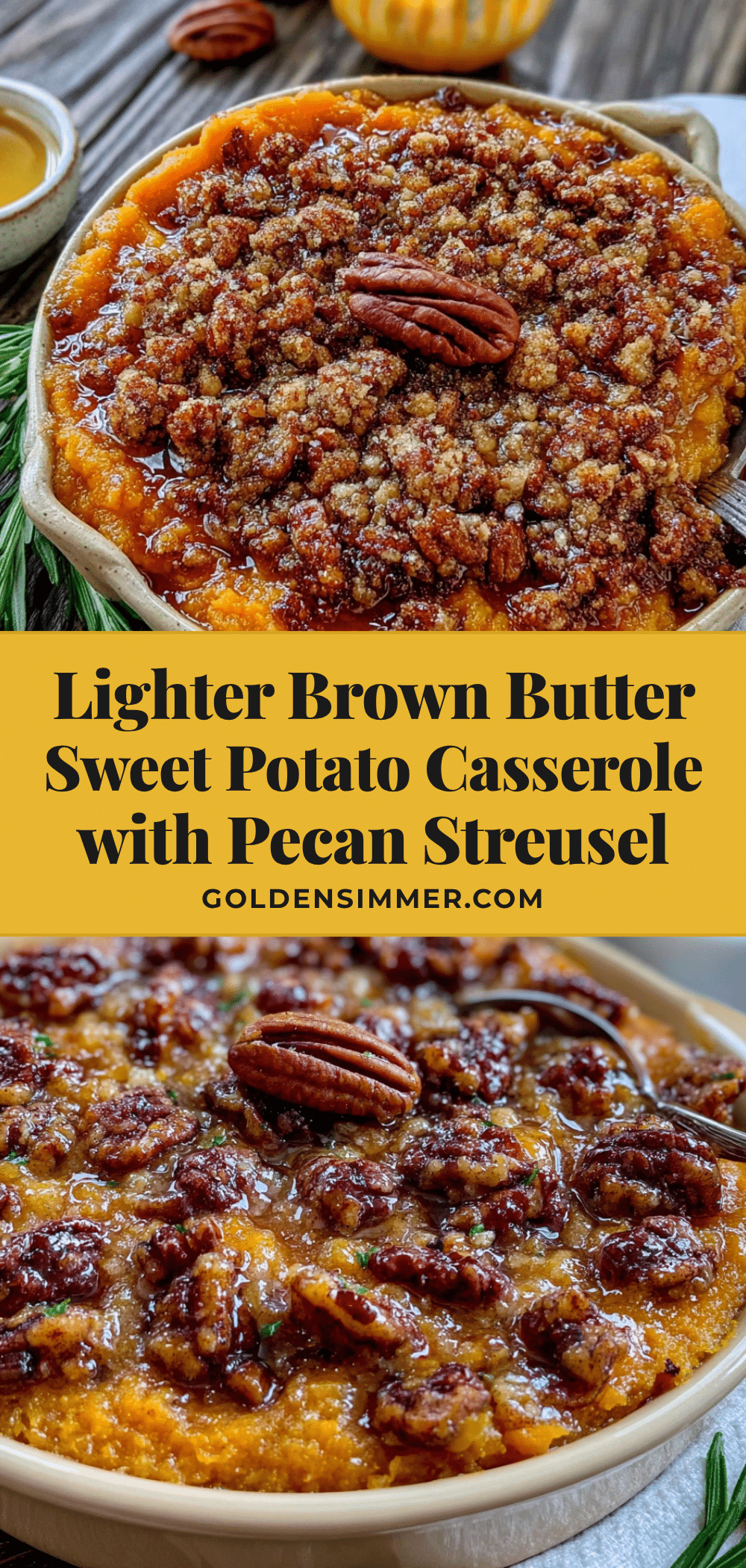 lighter brown butter sweet potato casserole recipe