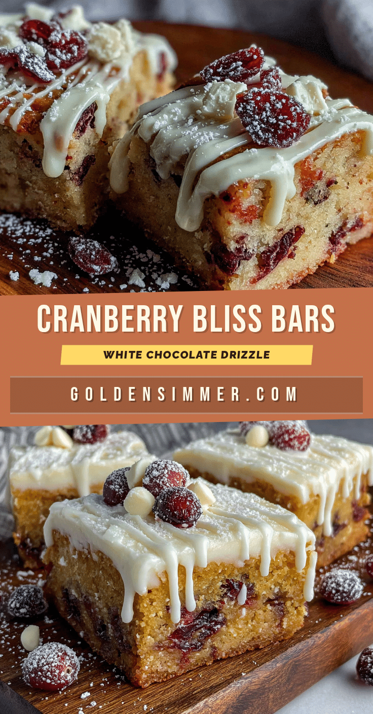 lighter cranberry bliss bars recipe