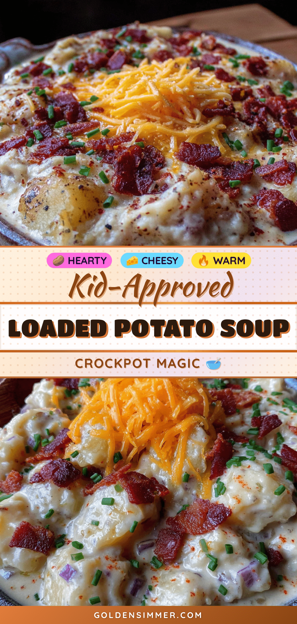 loaded crockpot potato soup recipe
