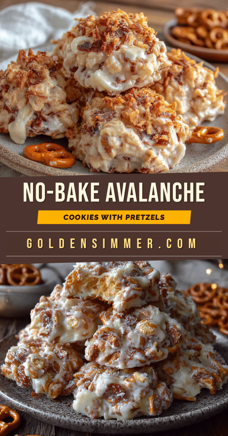no-bake avalanche cookies with pretzels recipe