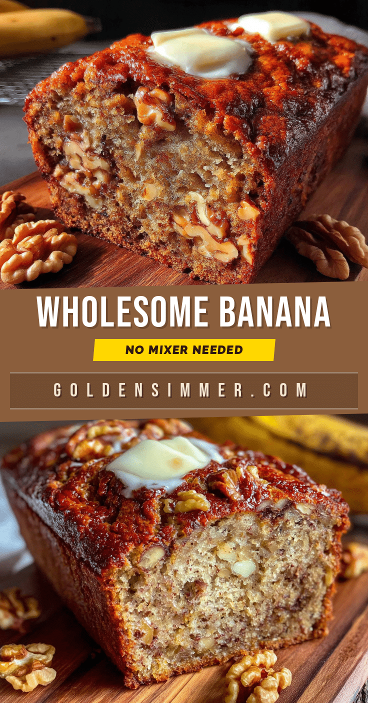 one-bowl banana bread with walnuts recipe