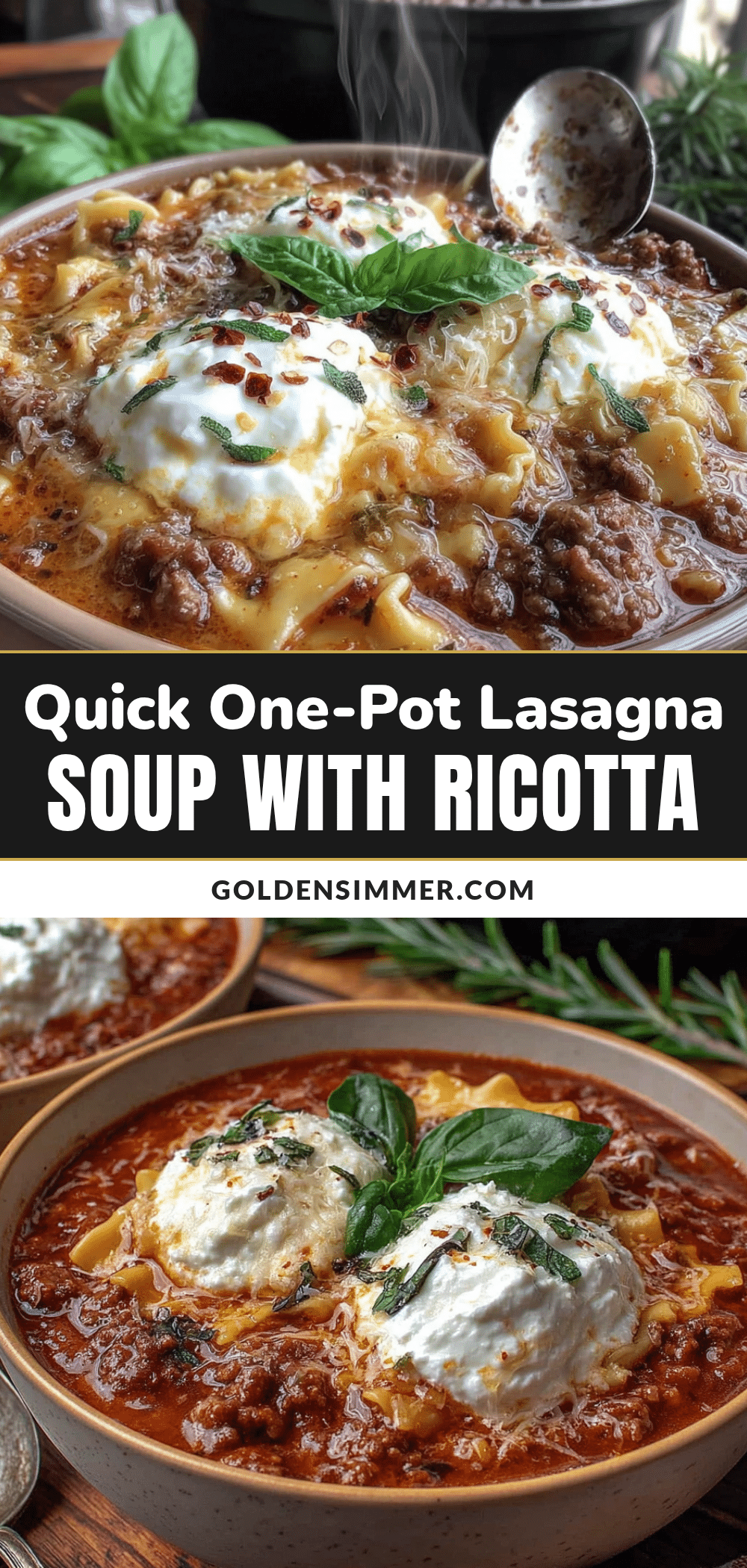 one pot lasagna soup recipe