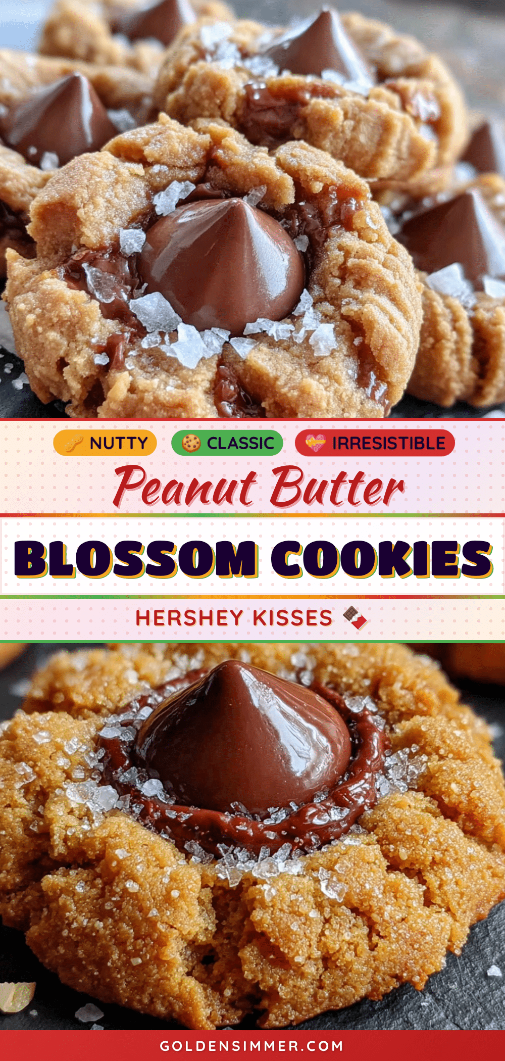 peanut butter blossom cookies recipe