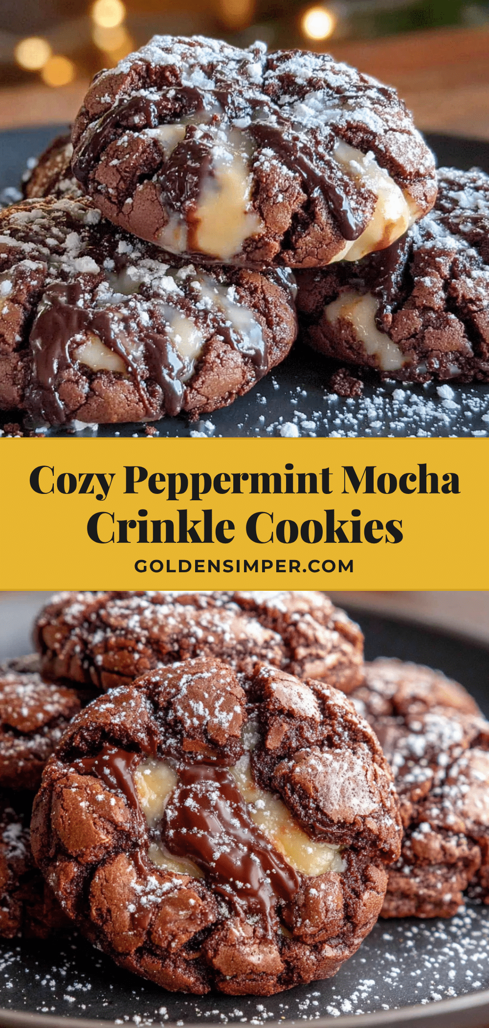 peppermint mocha crinkle cookies recipe